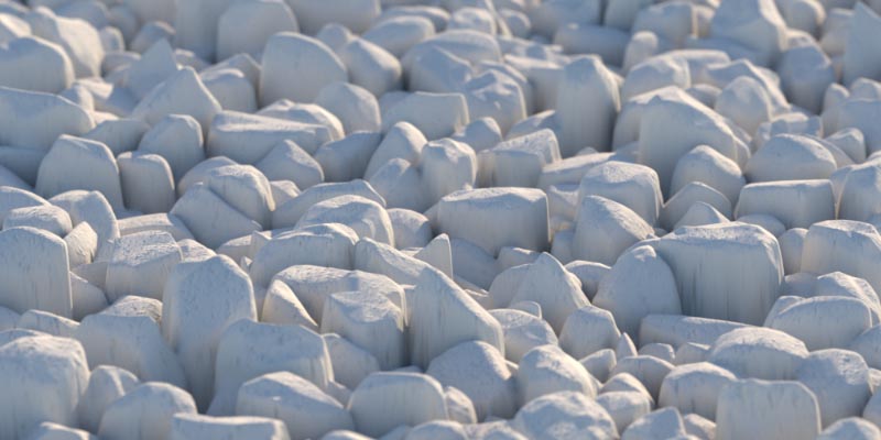 Gravel #1, Displacement vs. 3D Mesh Gravel #1, Displacement vs. 3D Mesh